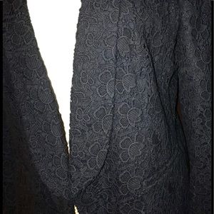 Ann Taylor Loft Petites 12P NavyBlue Eyelet Blazer